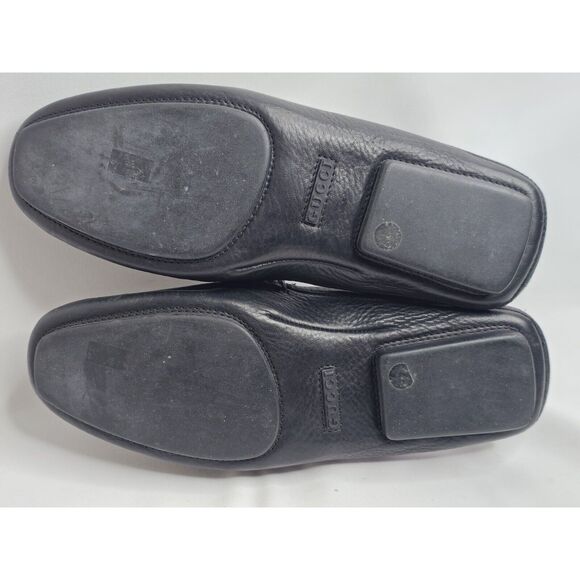 Gucci Womens Vintage 90's Gold Tone Buckle Slip On Mules Black Size 7B - Picture 8 of 12